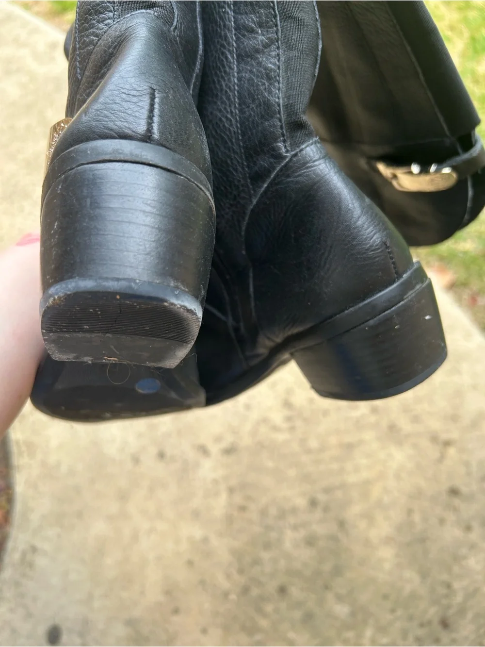 Vince Camuto Black Over-the-Knee Leather Boots